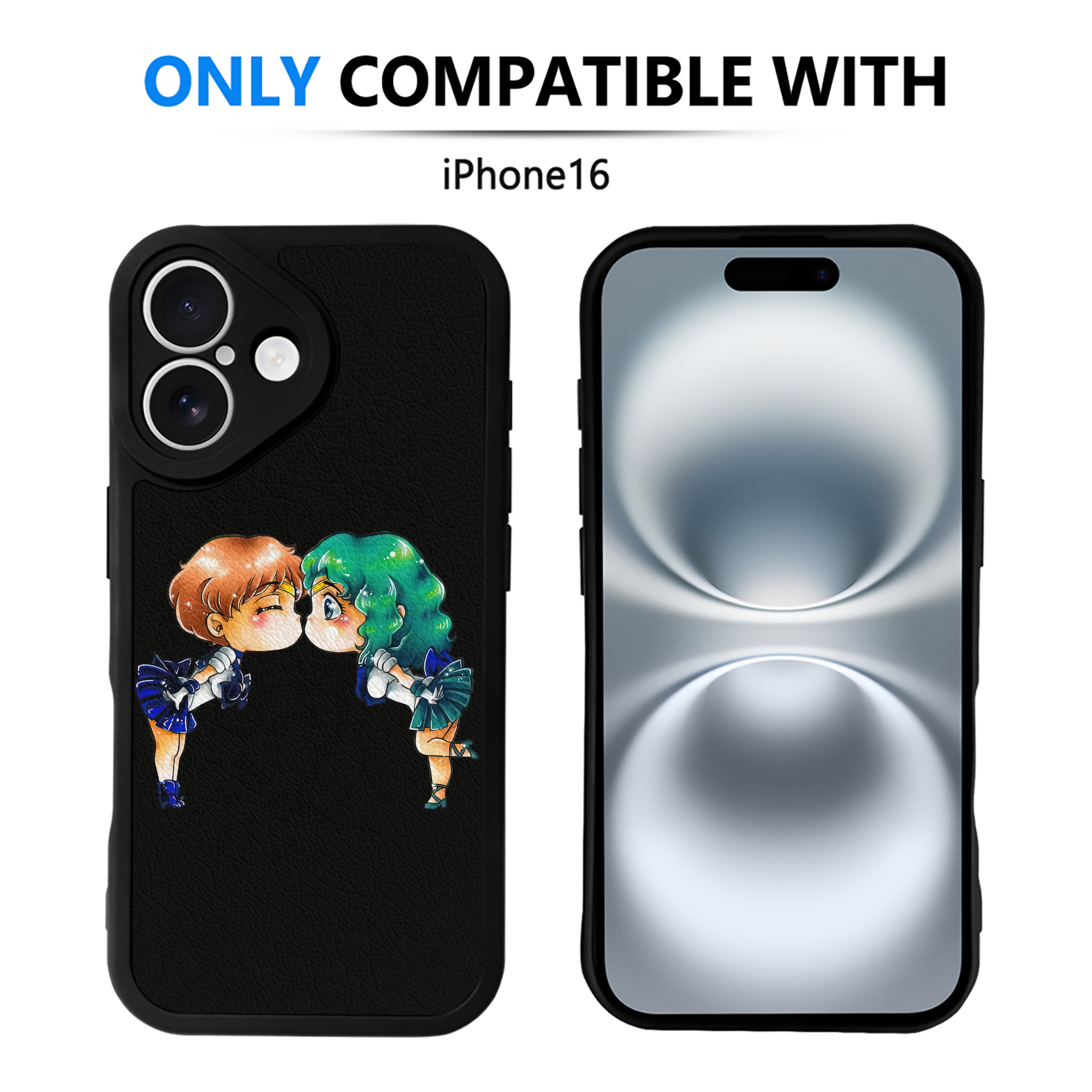 （画像用） 美少女戦士セーラームーン 天王はるか Sailor Moon Tenoh Haruka 【iPhone 16シリーズ対応】シリコンスマホケース（レザー調） 材質：シリコン